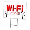 Signmission Wi-fi Zone Yard Sign & Stake outdoor plastic coroplast window, C-1216 Wi-Fi Zone C-1216 Wi-Fi Zone